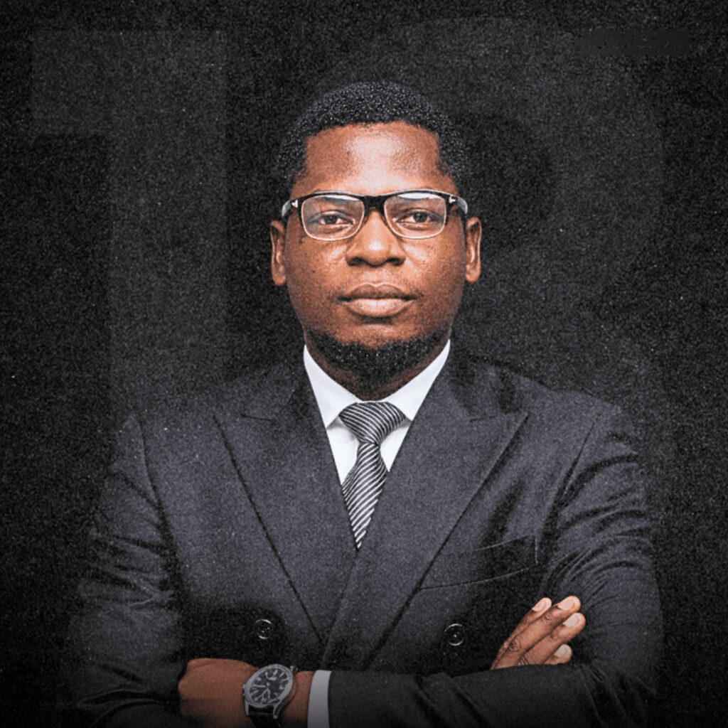 black and white simple project manager linkedin banner